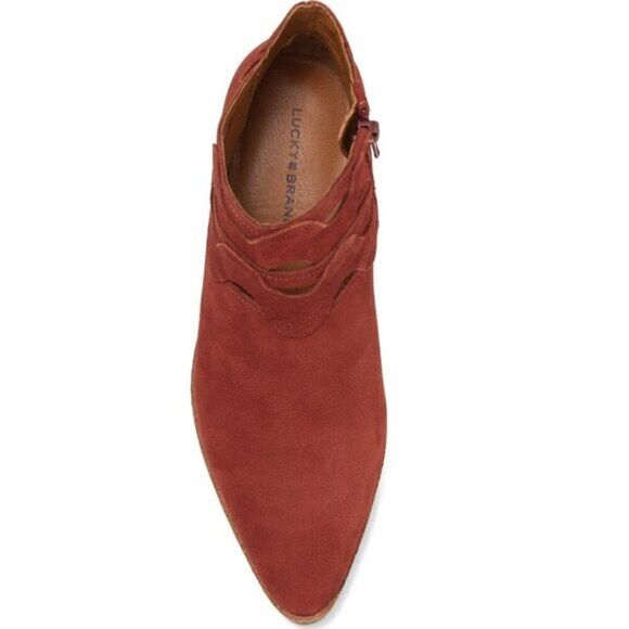 Lucky Brand Women Gezana Cutout Pointy Toe Leather Bootie - Picture 5 of 6